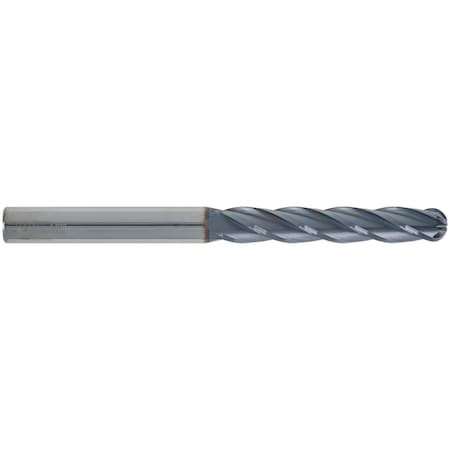 Cgs Tool 4 Flute Xl Length Ball End Mill 1/4"Dia 1-1/2"Loc 4"Oal W/Altin 842-2500-ALTiN